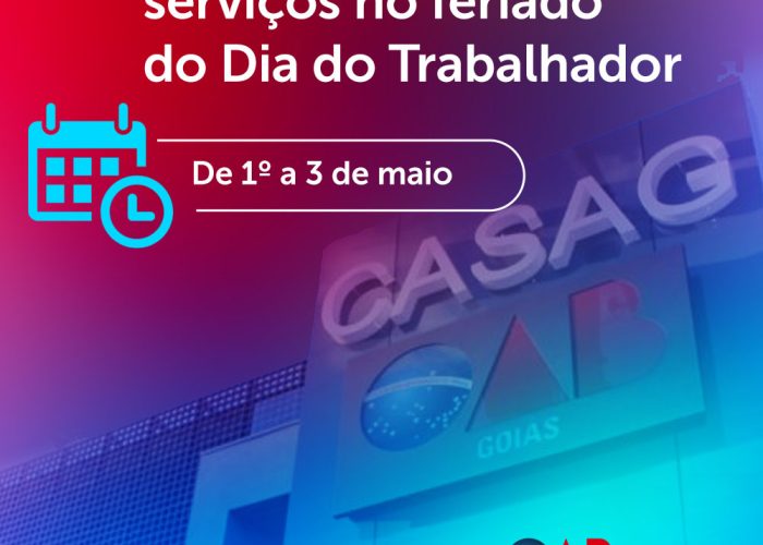 Confira o funcionamento dos serviços do Centro de Excelência neste Dia do Trabalho