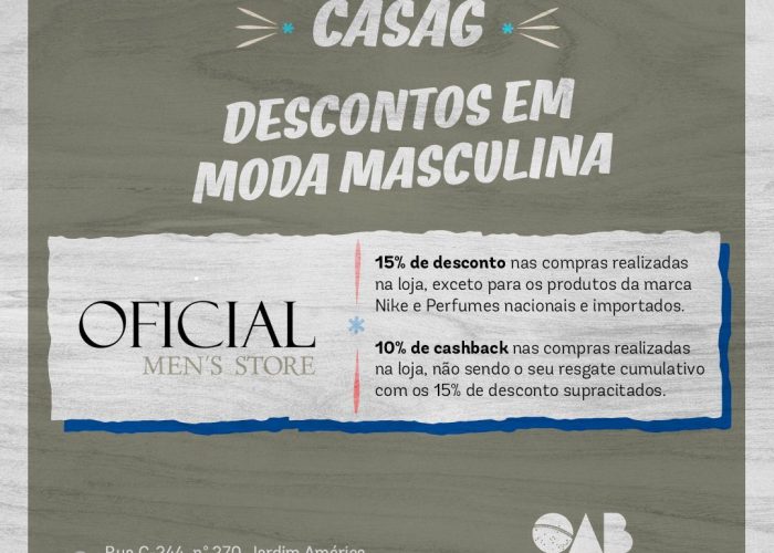CASAG garante descontos em moda masculina