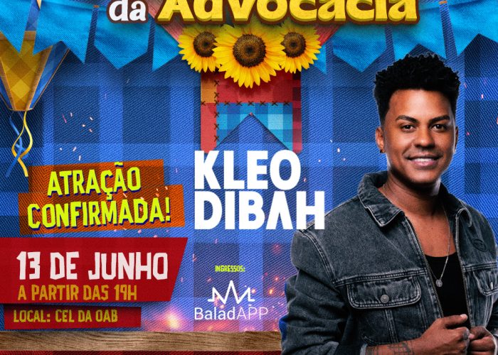 Kleo Dibah é atração confirmada no Arraiá da Advocacia 2025