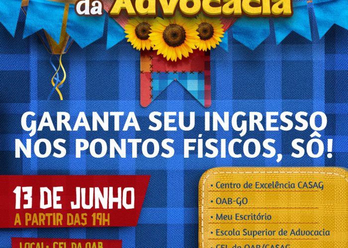CASAG anuncia vendas físicas para o Arraiá da Advocacia 2025