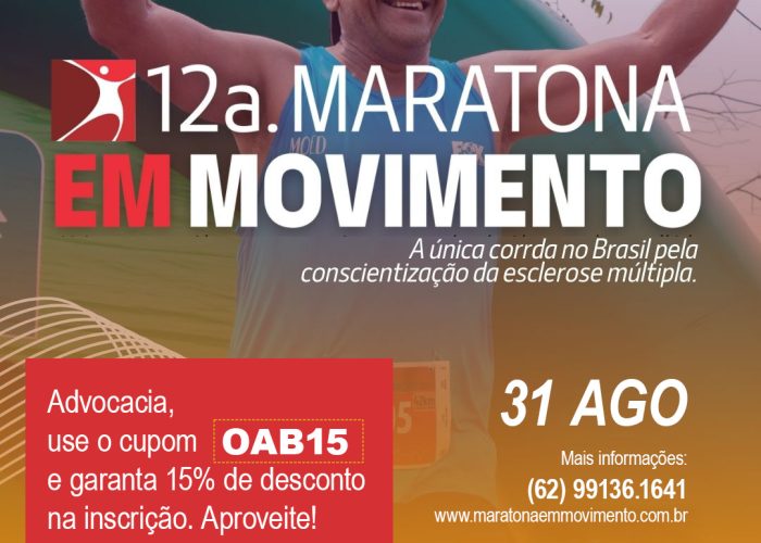 Casag apoia Agosto Laranja e oferece desconto especial para advocacia na 12ª Maratona em Movimento