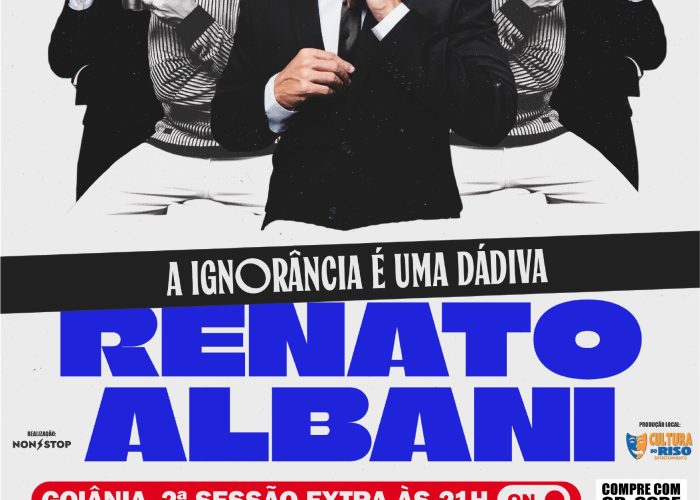 Advocacia tem 50% de desconto no stand-up de Renato Albani em Goiânia