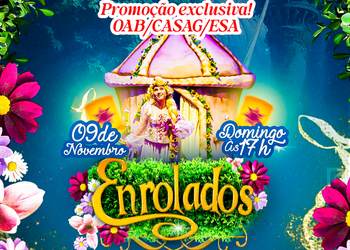 Casag oferece desconto exclusivo para o espetáculo infantil “Enrolados” em Goiânia