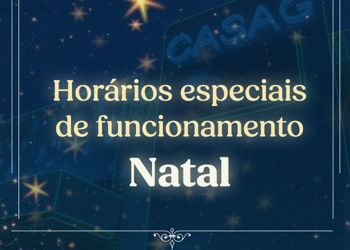 Confira o funcionamento do Centro de Excelência durante o feriado de Natal