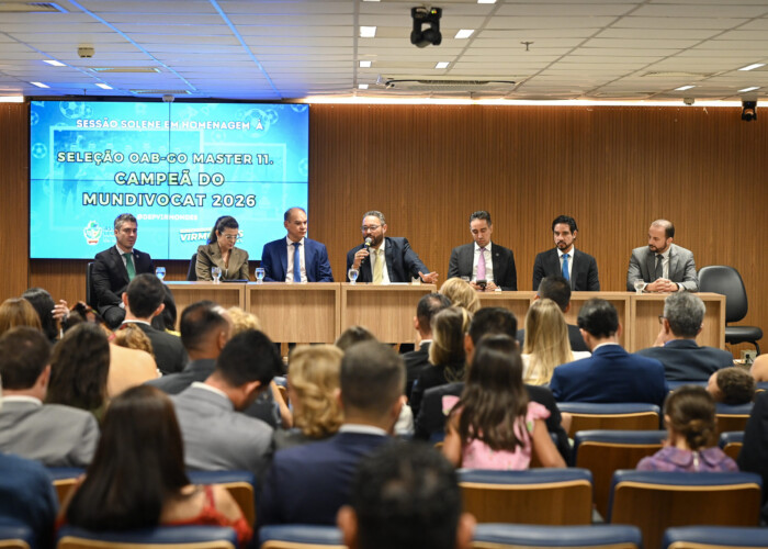 Seleção OAB-GO Master 11 é homenageada na Alego e leva o troféu do Mundiavocat 2026 à Casag