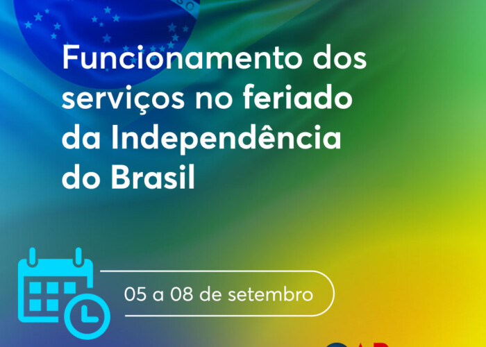 Confira o que abre e fecha no Centro de Excelência no feriado da Independência